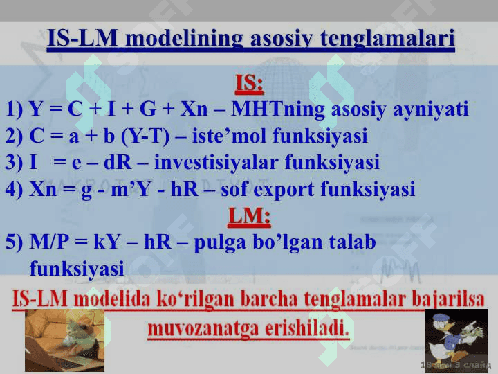 Umumiy makro iqtisodiy muvozanatning IS – LM modeli 3