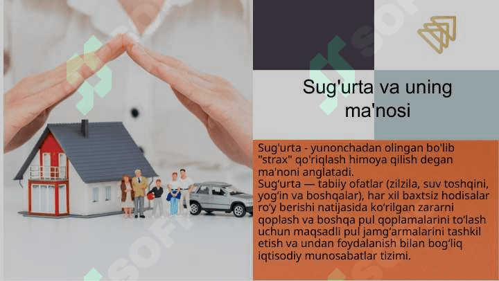 Sug'urta . Sug'urtaning asosiy tushunchalari 3