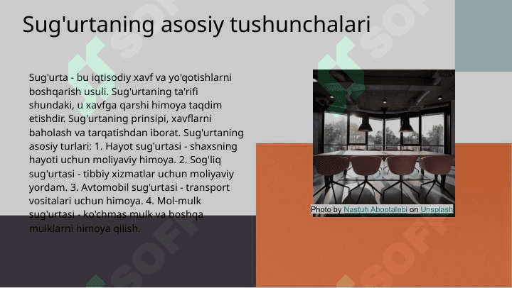 Sug'urta . Sug'urtaning asosiy tushunchalari 4