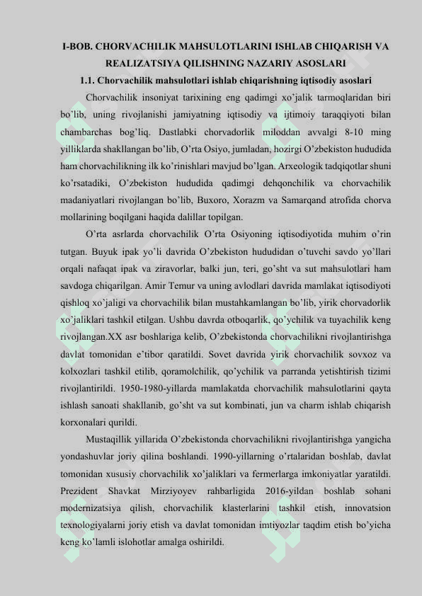 Chorvachilik mahsulotlarini ishlab chiqarish va realizatsiya qilishni tashkil etishni biznes rejalashtiris 4