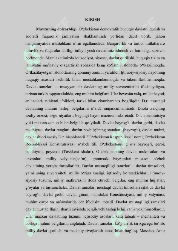 DAVLAT RAMZLARIGA HURMAT UYG‘OTISHGA DOIR TADBIRLARNI TASHKIL QILISH METODIKASI 3