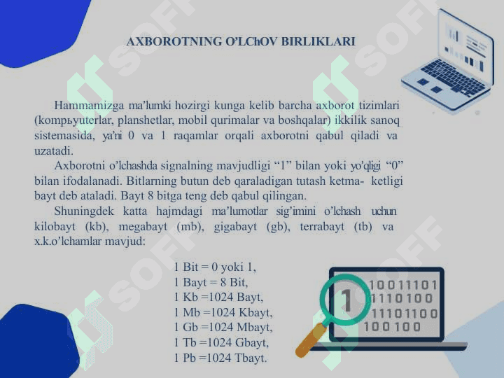 Аxborot texnologiyalarining asosiy tushunchalari 3