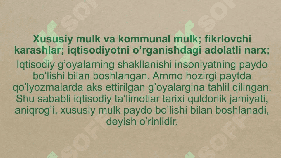 O’rta osiyo Mutafakkirlari Iqtisodiy g’oyalari 4