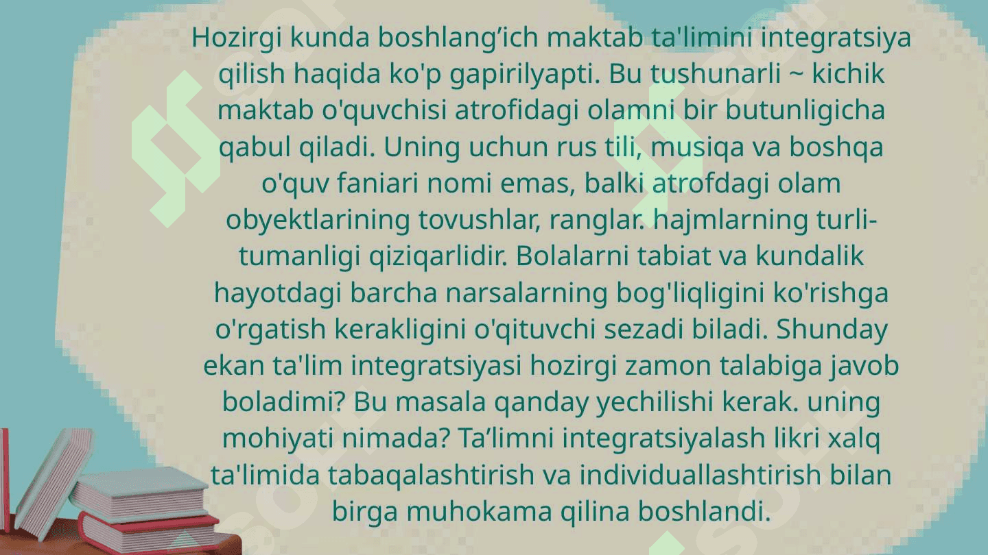 Boshlangʻich taʼlimda integratsiya 3