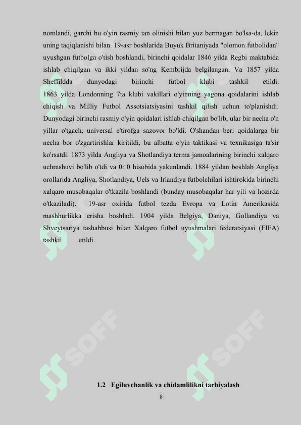 DASTLABKI O’RGATISH BOSQICHIDAGI FUTBOLCHILARNI JISMONIY SIFATLARINI TAYYORLASH 8