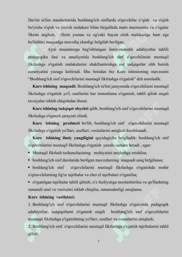 BADIIY ASARLAR ASOSIDA BOSHLANG‘ICH SINF O‘QUVCHILARINI MUSTAQIL FIKRLASHGA O‘RGATISH METODIKASI 3