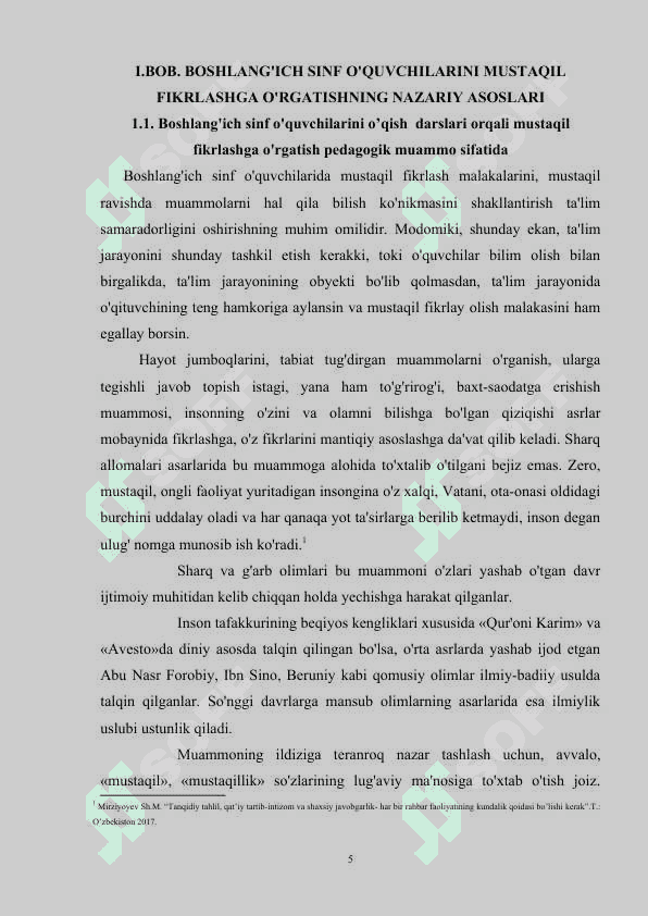 BADIIY ASARLAR ASOSIDA BOSHLANG‘ICH SINF O‘QUVCHILARINI MUSTAQIL FIKRLASHGA O‘RGATISH METODIKASI 5