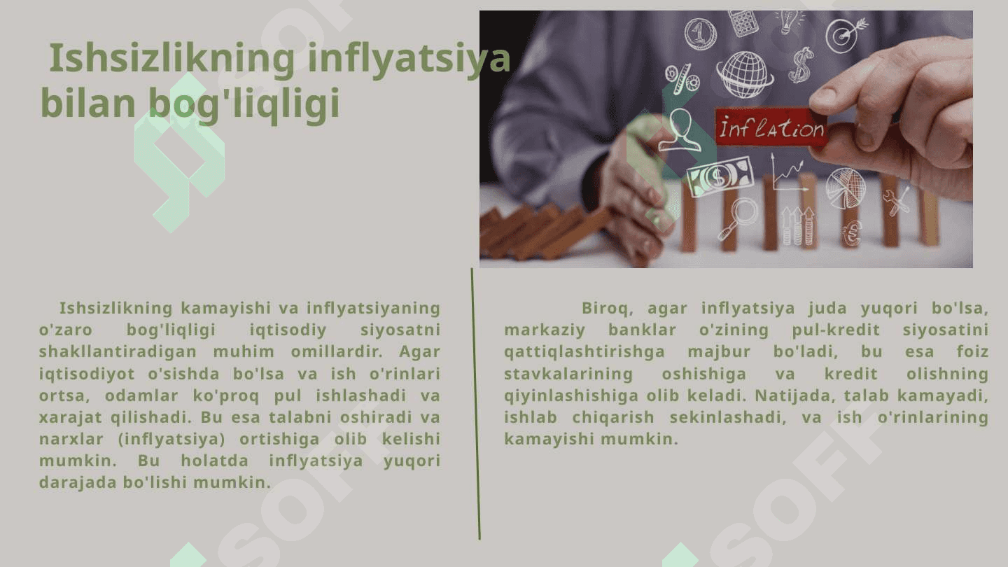 Ishsizlik va inflyatsiya o`rtasidagi bog`liqlik 3