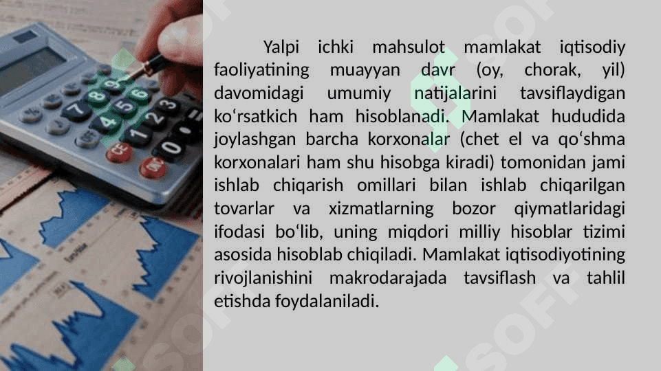Yalpi ichki mahsulot hajmining o‘zgarishi 4