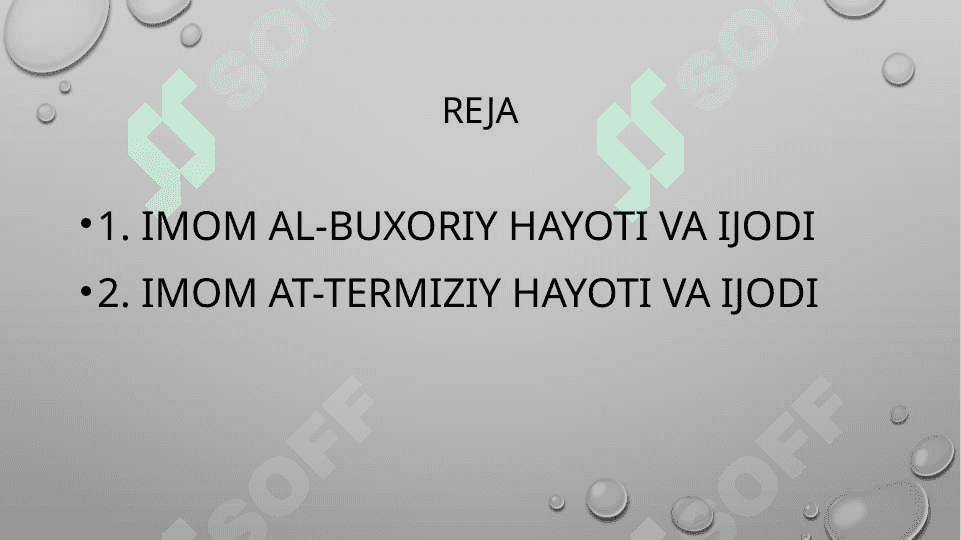 Imom al-Buxoriy, Imom at-Termiziy 2
