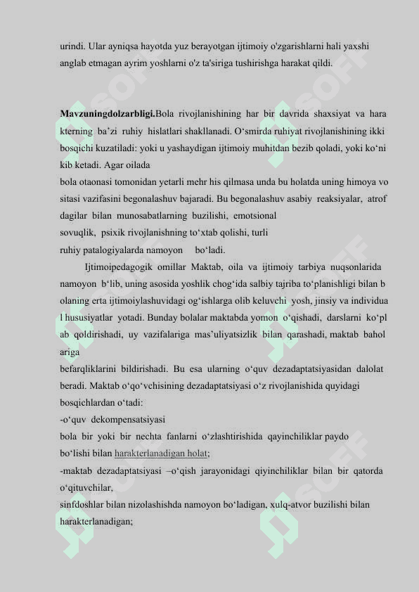 O’smirlarning ijtimoiy dezadaptatsiyasi muammosi 5