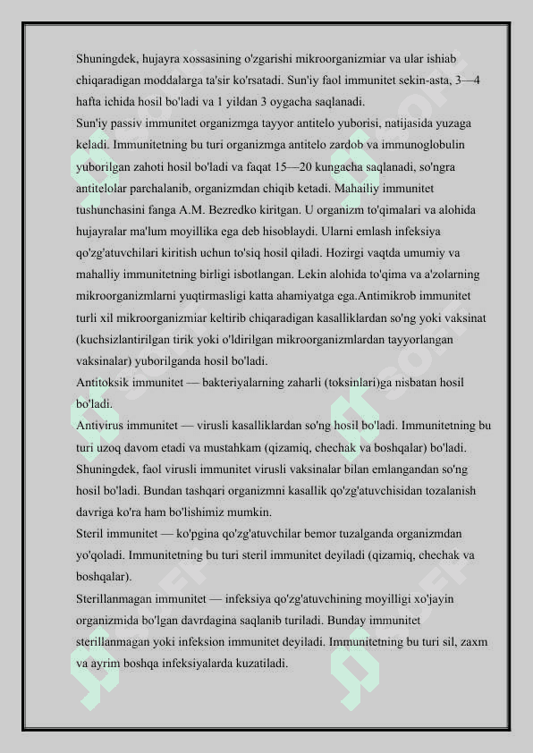 Immunitet va immun sistema. 3