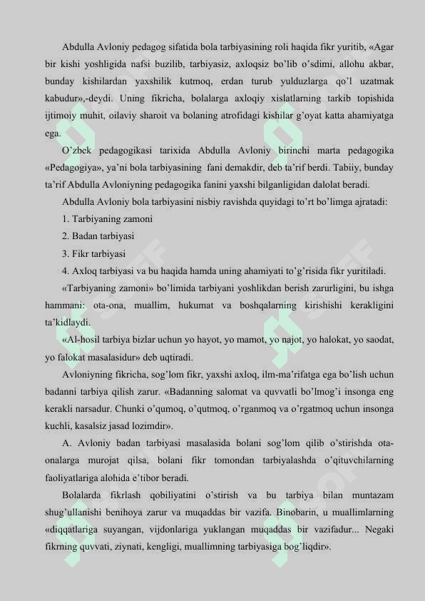 Abdulla Avloniyning  pedagogik qarashlari 7