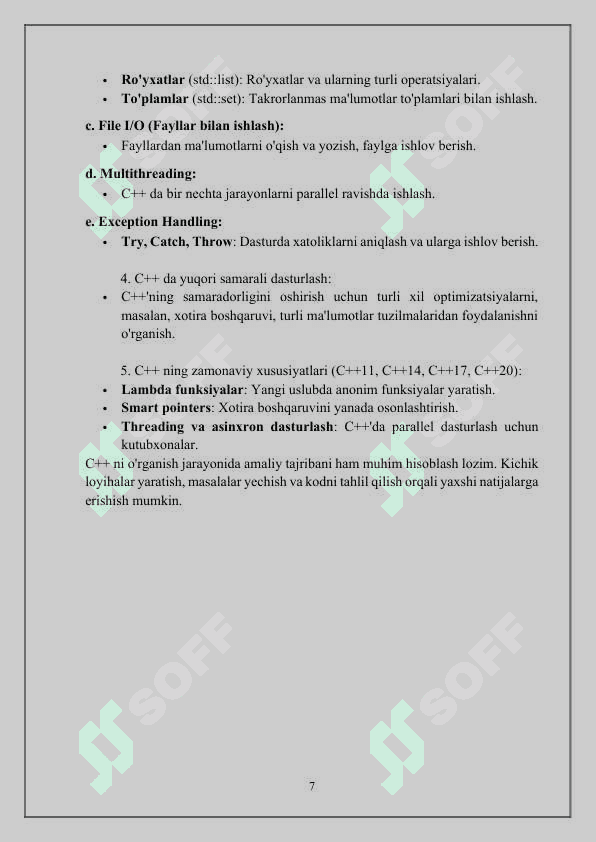Dasturlash tillarini o’qitish metodikasi 7