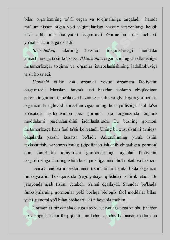 Ichki sekretsiya bezlari fiziologiyasiIchki sekretsiya bezlari fiziologiyasi 3