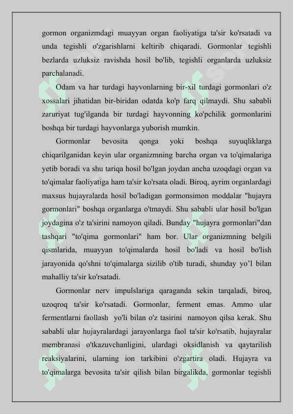 Ichki sekretsiya bezlari fiziologiyasiIchki sekretsiya bezlari fiziologiyasi 4