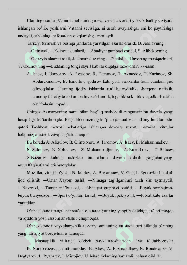 O’zbek rassomlari hayoti va ijodiO’zbek rassomlari hayoti va ijodi 3