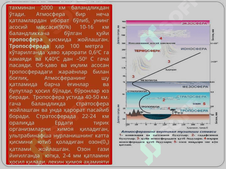 Атмосфера ҳавоси ва унинг ифлосланиши 4