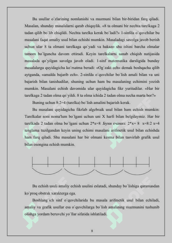 O`quvchilarda masala yechish uquvini shakllantirish 8