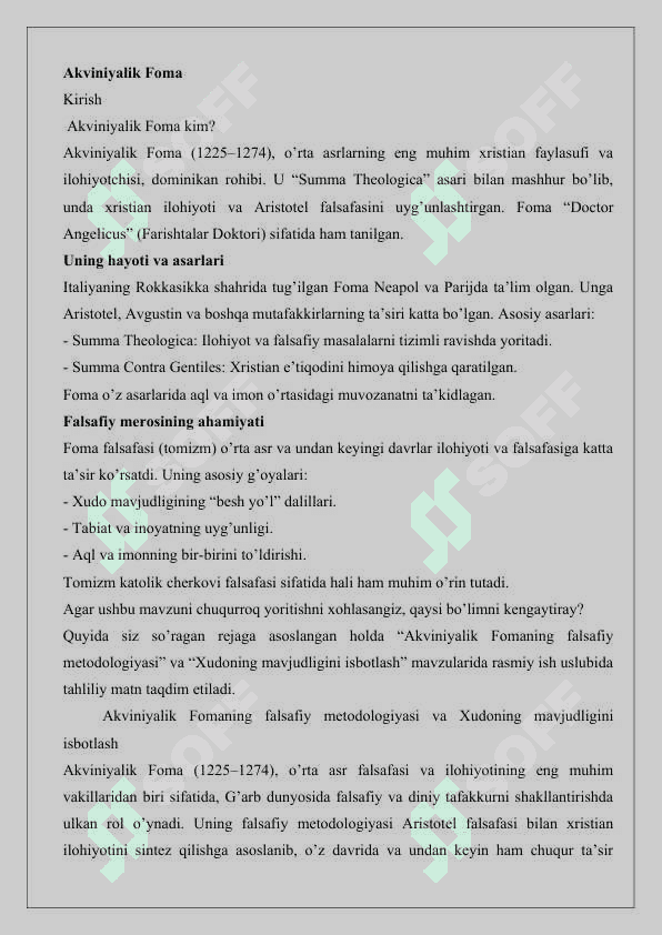 Akviniyalik Foma 2