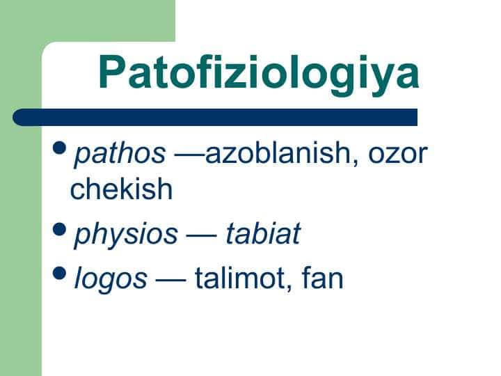 Patofiziologiya