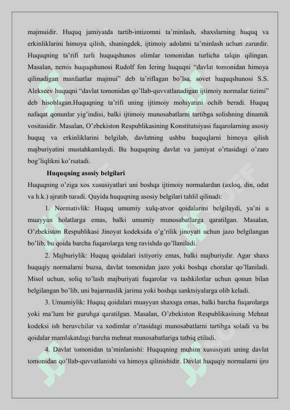 Huquq - ijtimoiy munosabatlarni normativ tartibga solishning turi sifatida 3