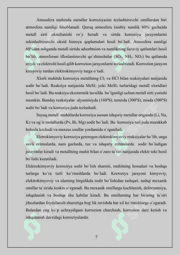 Korroziya jarayonining nazariy asoslari 6