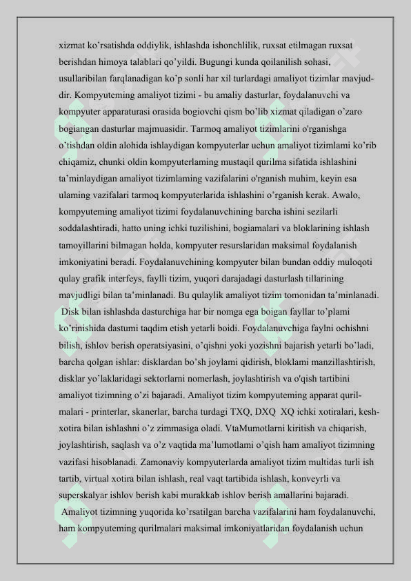 Kompyuter tarmog’ining dasturiy ta’minoti 5
