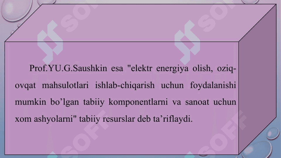 TABIY RESURSLAR VA ULARNING TASNIFI 4