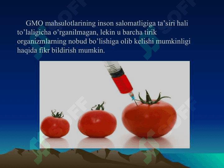 Transgen mahsulotlarning organizmga ta’siri 4