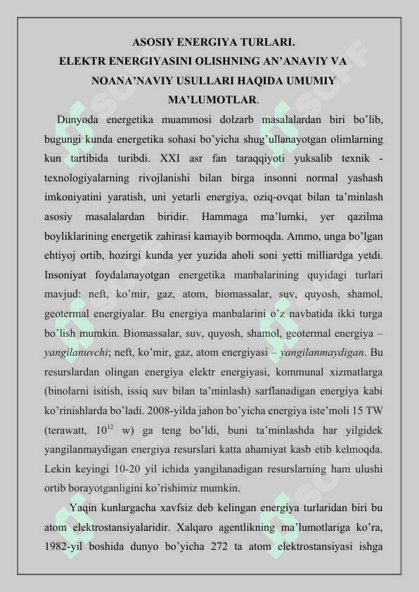 Noan’anaviy energiya manbalari 8