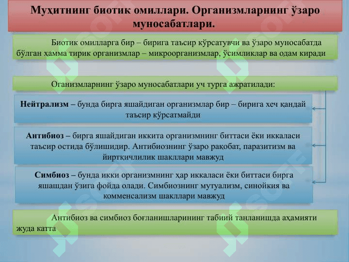 Одам экологияси ва биосфера 8