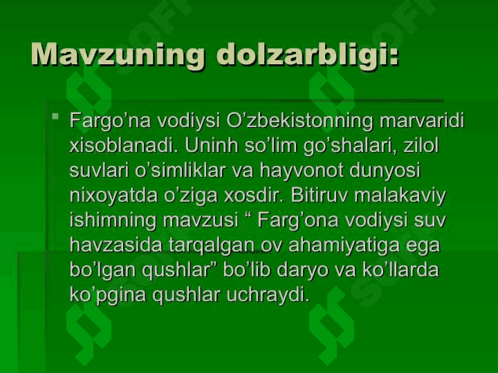. Farg’ona vodiysining iqlim sharoiti 2