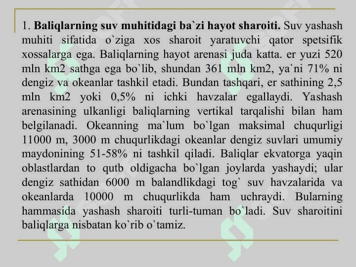 Baliqlar ekologiyasi 3