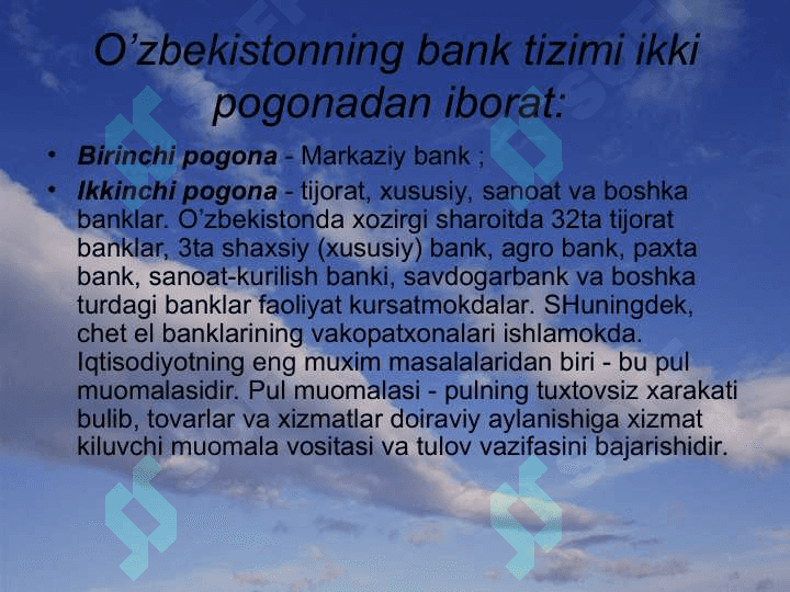 Banklar va ularning turlari 4