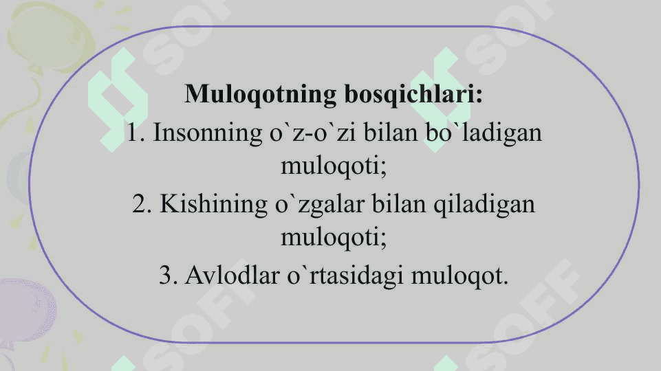Muloqot ijtimoiy va shaxslararo munosabatlarning ifodasi sifatida 6