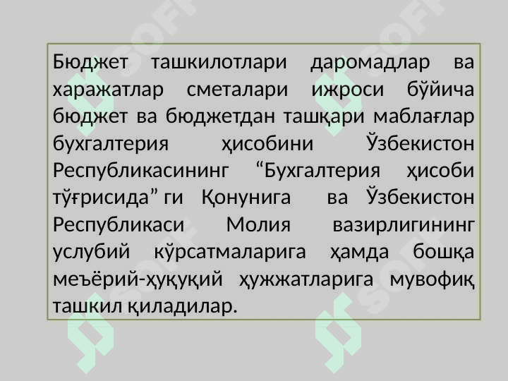 Byudjet tashkilotlarida Byudjet hisobining tashkiliy – uslubiy jihatlari 4
