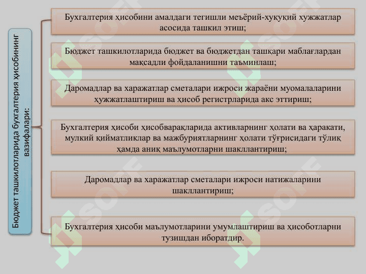 Byudjet tashkilotlarida Byudjet hisobining tashkiliy – uslubiy jihatlari 7
