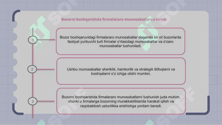 Bozorni boshqarishda firmalararo munosabatlar 2