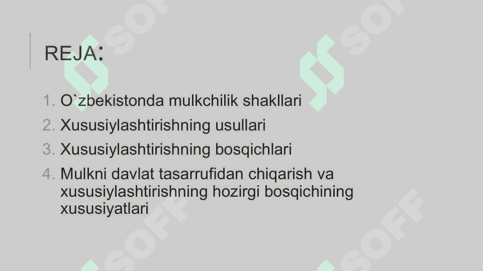 Davlat mulkini xususiylashtirish va boshqarish-iqtisodiyotni tartibga solishvositasi 2
