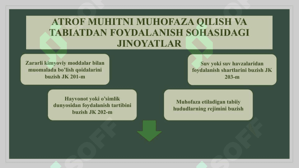 atrof-muhitni muhofaza qilish va tabiatdan foydalanish sohasidagi jinoyatlar 4