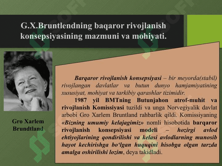 Barqaror rivojlanish konsepsiyasi tushunchasi 4