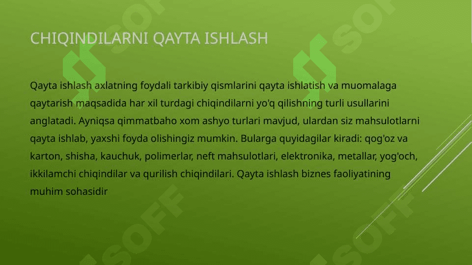 Chiqindilardan qurulish materiallarini ishlab chiqarish 3