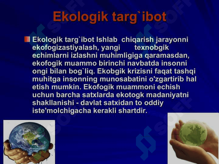 Ekologik targ`ibotEkologik targ`ibot 2