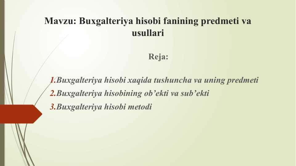 Buxgаlteriya hisobi fаnining predmeti va usullаri