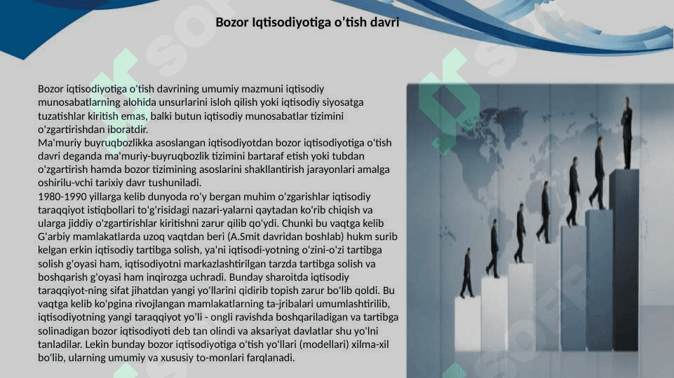 Bozor iqtisodiga o’tish 5