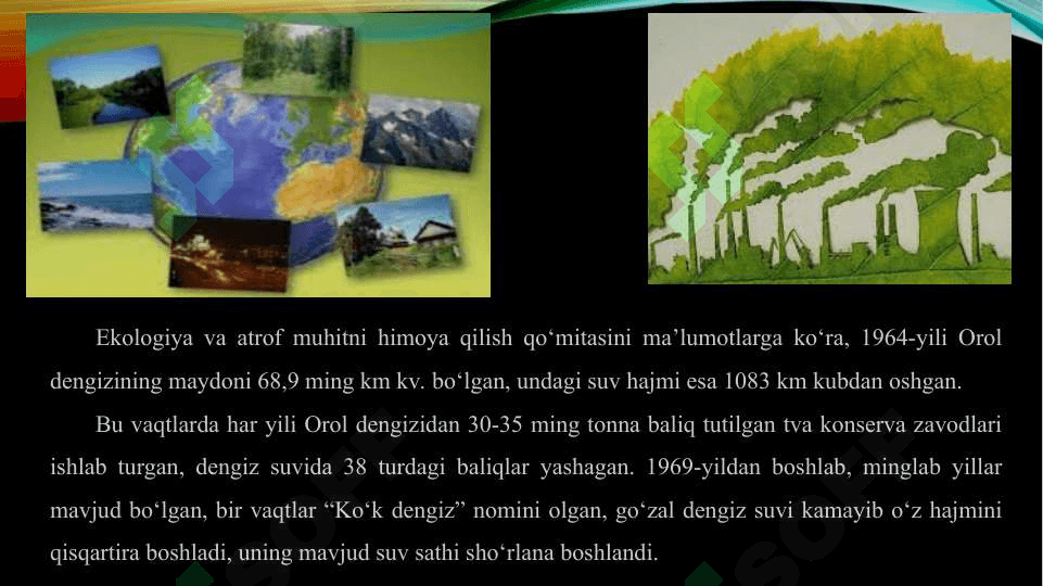 Ekalogiya va tabiatni muhofaza qilish usulllari 2