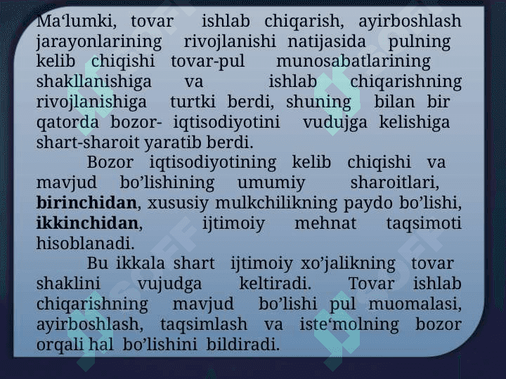 BOZOR MUVOZANATI 2
