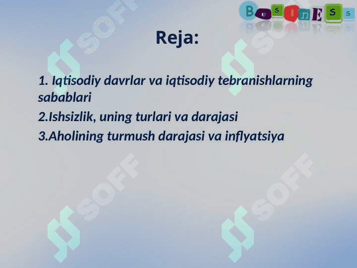 Bozor iqtisodiyotining davriy rivojlanishi 2