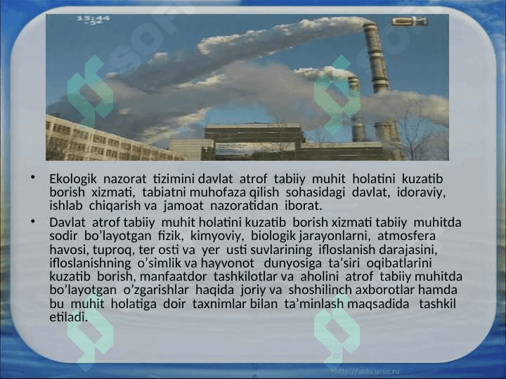 Ekologik tahlilning mazmuni va maqsadi 3